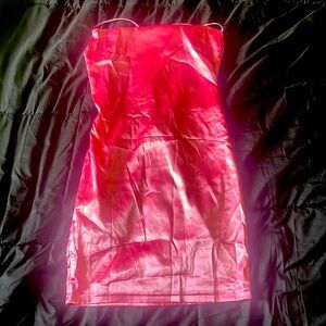 Satin, pink mini dress. Size x-small. Fashion Nova.